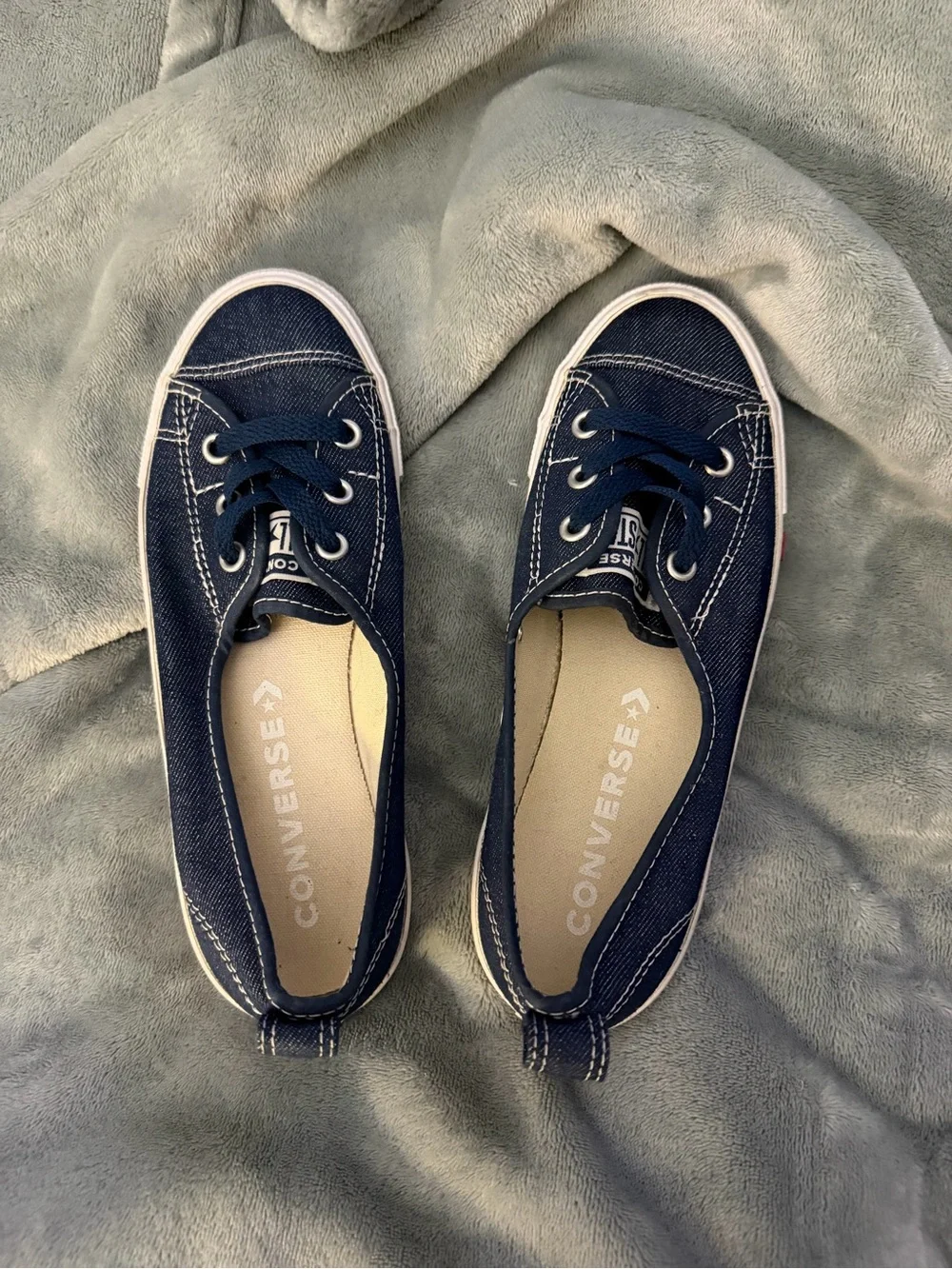 Converse Kids Navy Canvas Low-Top Sneakers